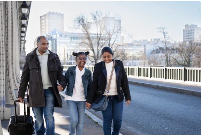 A happy immigrant family in Canada